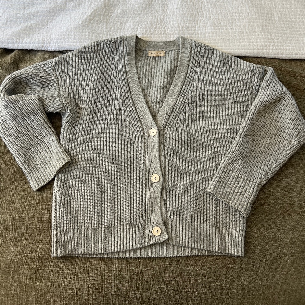 Tradlands Shelter Cotton Cardigan HEATHER GREY